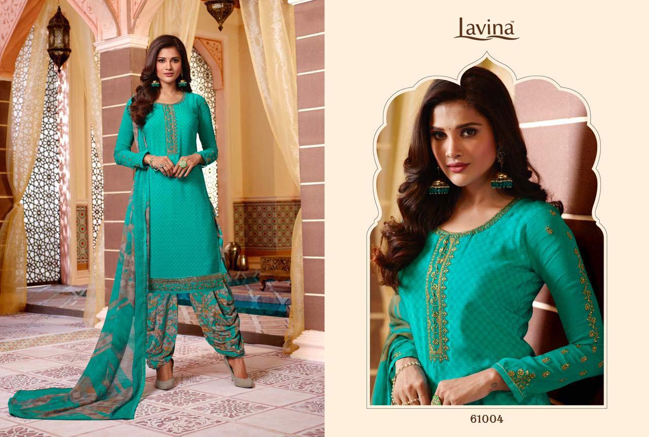 Lavina Vol-61 Silkina Patiala Embroidery Dress Material Lavina Vol-61 Silkina Patiala Embroidery Dress Material